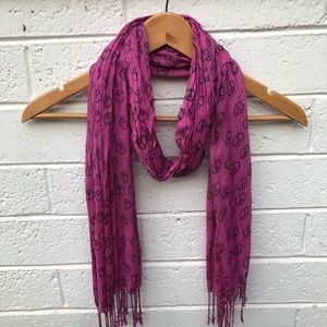 Pink Peace Pattern Scarf